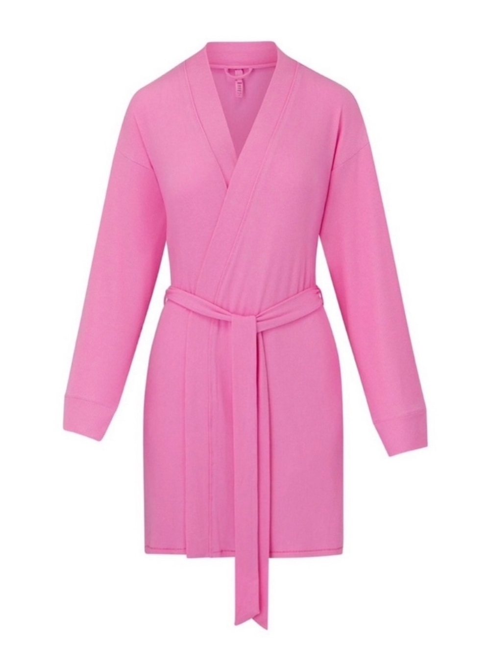 Skims Soft Lounge Ribbed Robe Bubblegum Size Large - Picture 4 of 4